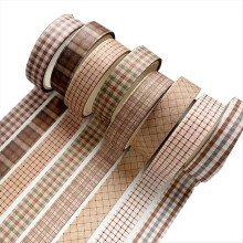Vintage Flower Grid Travel Landscape Material Collage Washi Tape