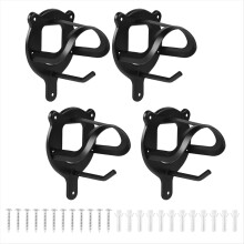 4Pcs Bridle Holders, Black, Metal, Bridle Hooks, Bridle Holder