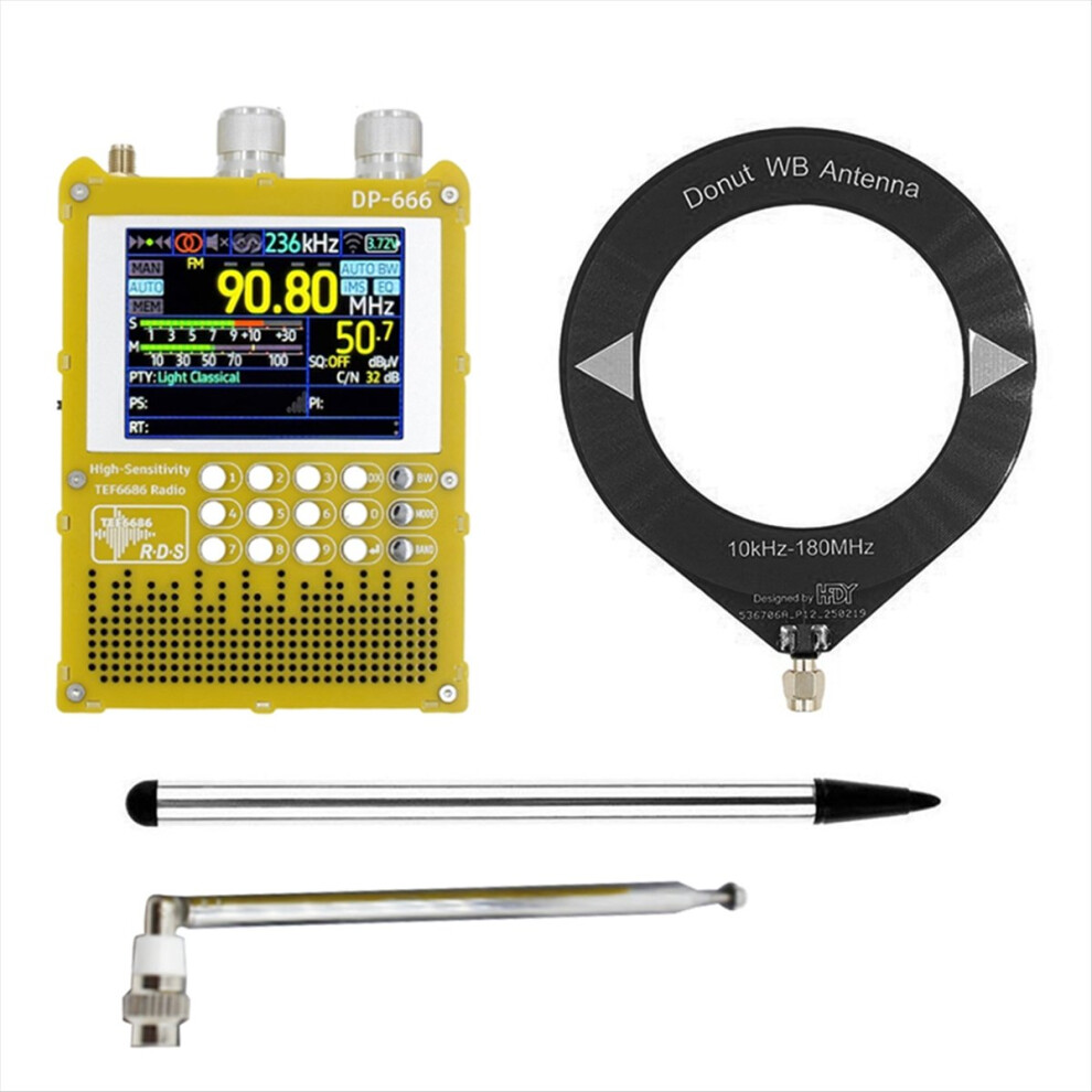 Umã¦Rket Dp-666 Tef6686 Radio 2.8Inch Ips Touch Screen High Sensitivity Radio