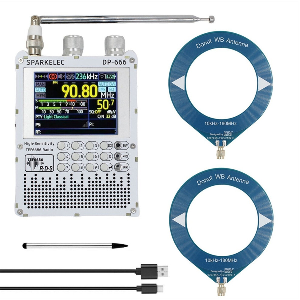 Tef6686 Dp-666 Full Band Fm/Lw/Mw/Sw Shortwave High Sensitivity Radio 4851329489900
