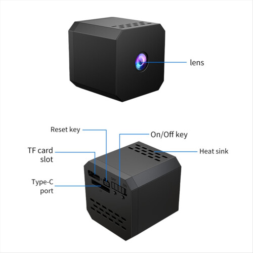 WiFi-minicamera, realtime opname, AI-bewegingsdetectiecamera 2