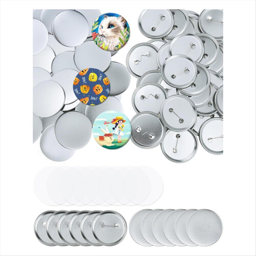 150 Pcs 2.28inch(58mm) Button Blanks Kit- for Custom Pins