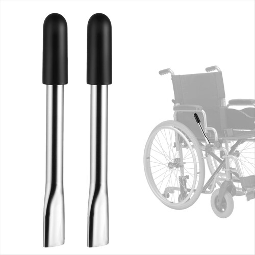 2pcs Wheelchair Brake Handle Extensions Black 1