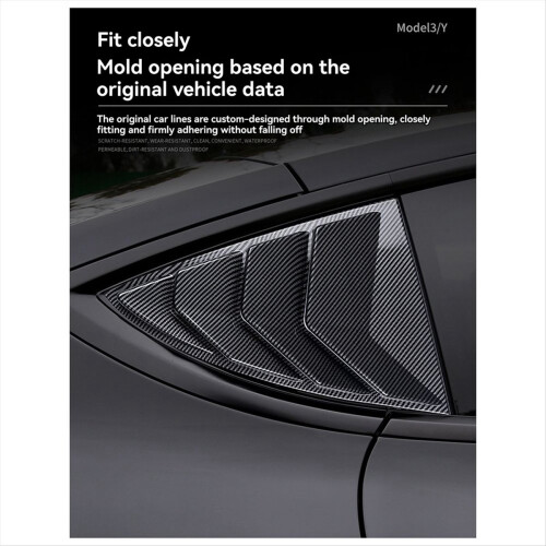 Bagrudeafdækning til Model Y i kulfibermønster 2