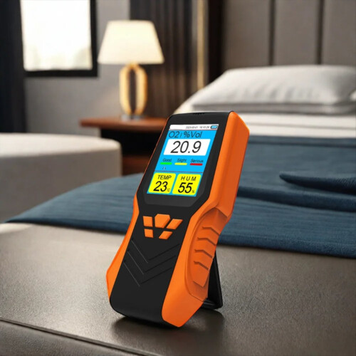 Draagbare zuurstofluchtkwaliteitsmonitor met hoge precisie temperatuur 2