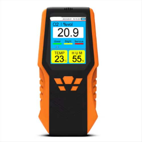 Draagbare zuurstofluchtkwaliteitsmonitor met hoge precisie temperatuur