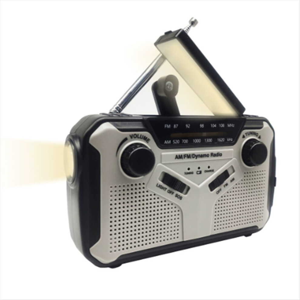 Emergency Radio Solar Hand Crank Radio Am/Fm Radio Gray 4851329498841