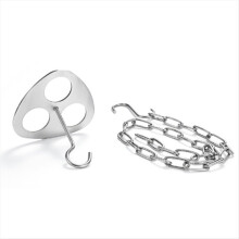 cabide de aço inoxidável para camping e churrasco, cabide para tripé de acampamento