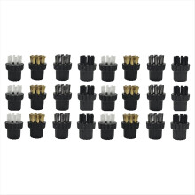 24PCS Steam Mop Brush Head Set, M8 Hairbrush & Copper