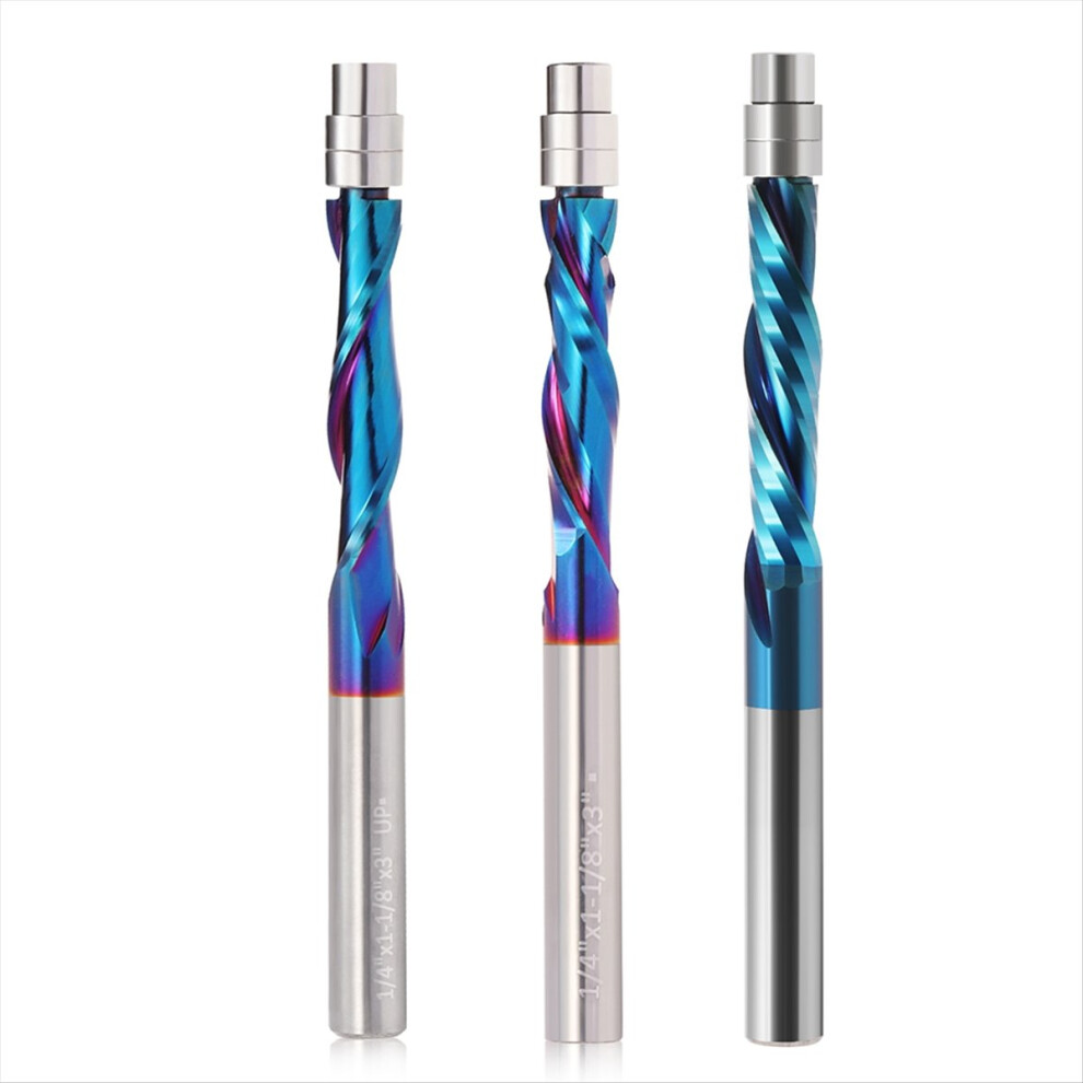 Shank Solid Carbide Bearing Guided Two Flute Flush Trim Router Bits 4851329405467
