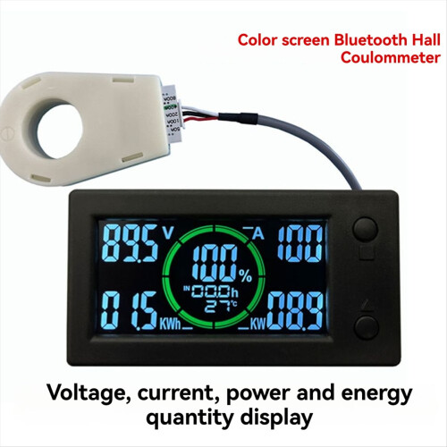 Color Screen Bluetooth Hall Coulomb Meter Lithium Battery Power 400A 1