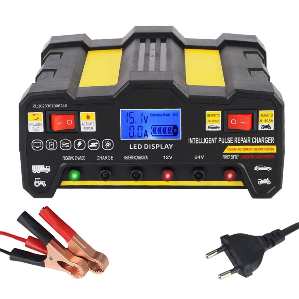 Intelligent Pulse Repair Battery Charger 300Ah Lcd Eu-Plug 4851329422495