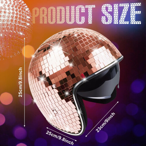 Κράνος Disco Ball με αναδιπλούμενο γείσο και γκλίτερ με καθρέφτη 1