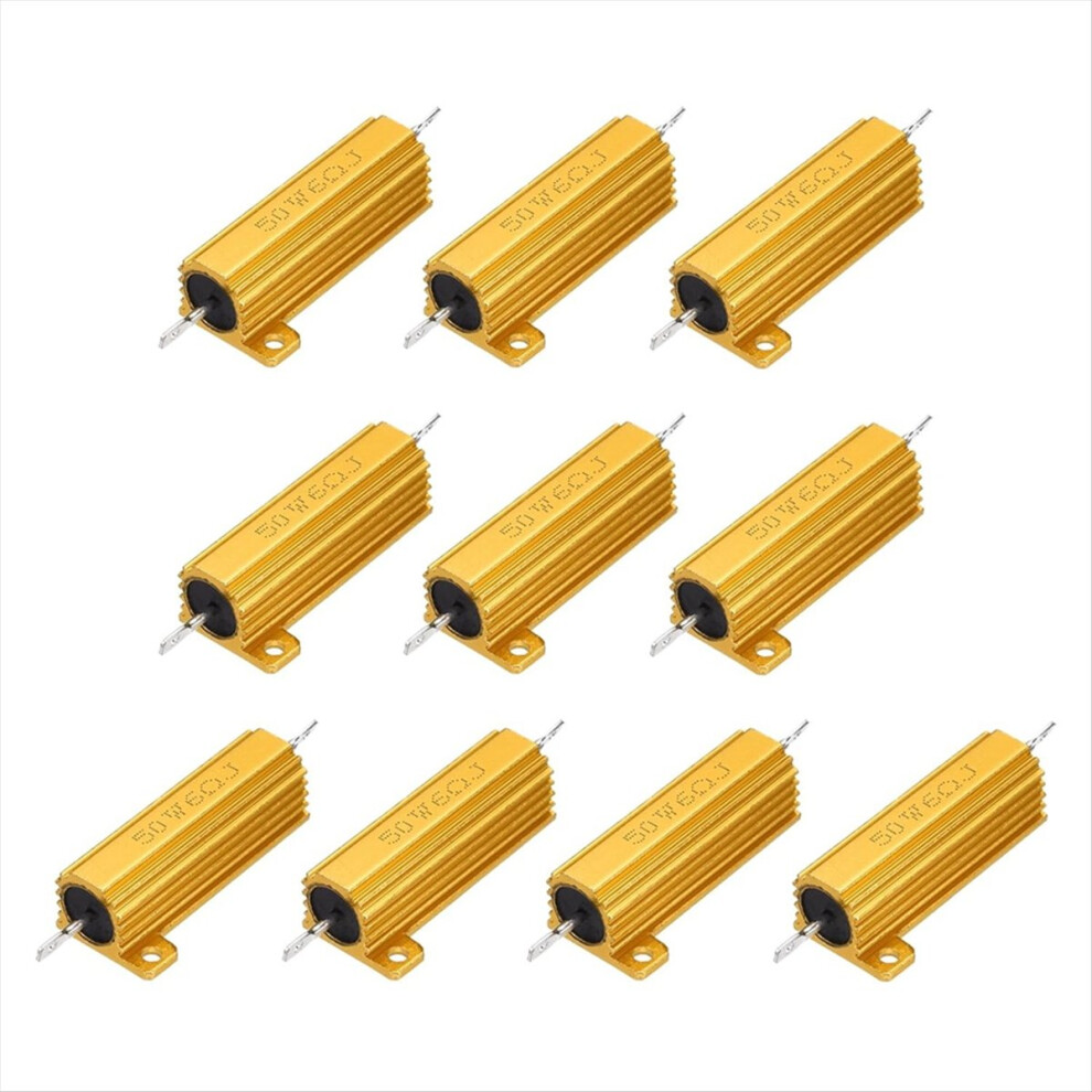 10Pcs 50W 6 Ohm Aluminum Case Resistor With 5% Tolerance 4851529659424