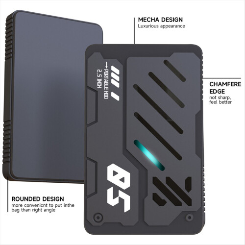 2.5-Inch Portable External USB3.0 HDD RGB Storage Disk 1TB 1