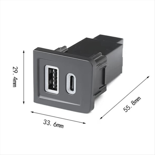 For T5 2008-2012 Phone Charging Adapter USB Car 2