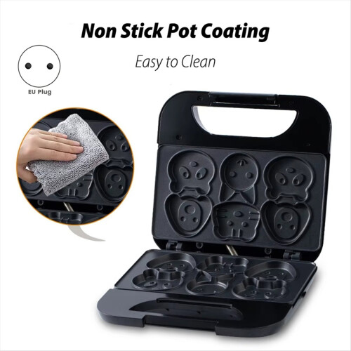 Mini WaffleMaker 6 Diervormige Pannenkoeken Ontbijtmachine (EU) 1