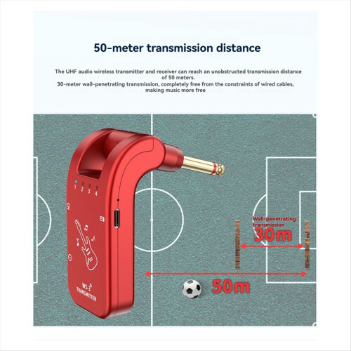 Wireless Guitar System Transmitter Receiver 4 Channel 800MHz-900MHz 2