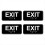 4pcs Exit Sign with Braille, 6x3in Emergency Exit Sign Plastic Exit 1