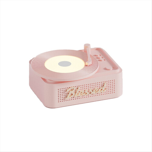 Vinyl Wireless Bluetooth Speaker Alarms Clock Small Record Player C