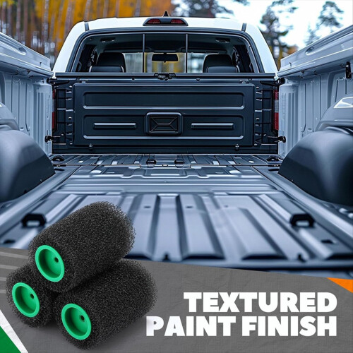 Textured Paint Roller Kit, 4 Inch Bed Liner Roller Covers with Frame 1