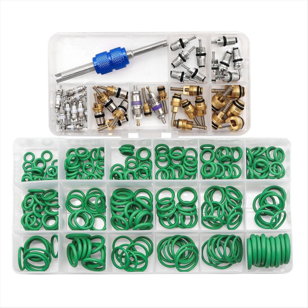 270Pcs O-Ring Seals Kit + 40Pcs A/C Valve Core Assortment 4852041419459