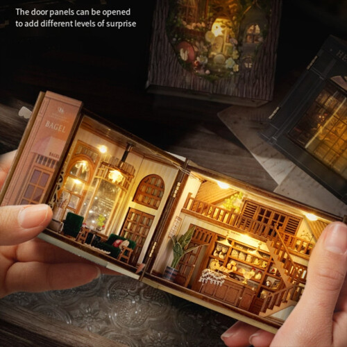 Κιτ βιβλίου DIY Nook With 3D Puzzle Model Building Bookend Toy MINI-112 1