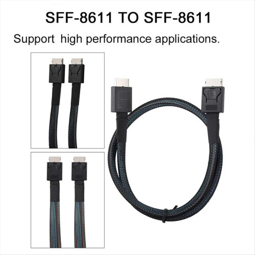 Câble d'extension de données Oculink PCIE 4.0 MINI SAS 24 Gbit/s 2