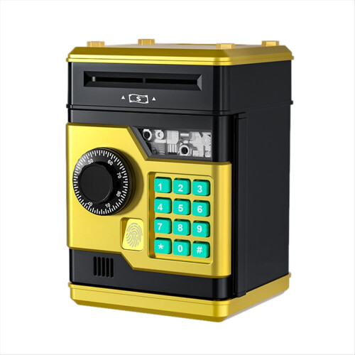 Cofrinho Eletrônico Caixa Eletrônico Senha Cofrinho Dourado