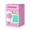 Cofrinho Eletrônico Caixa Eletrônico Caixa de Dinheiro com Senha Rosa 1
