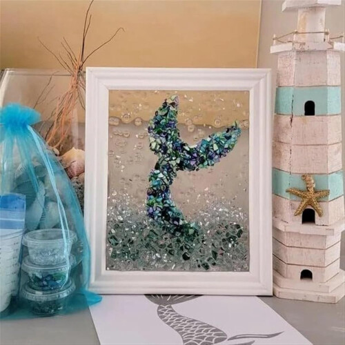 Ocean Glass Art Set, Κατάλληλο για ενήλικες DIY συναρμολόγηση, Fishtail 2
