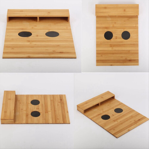 Couch Cup Holder Wood Multifunction TV Remote Holder 1