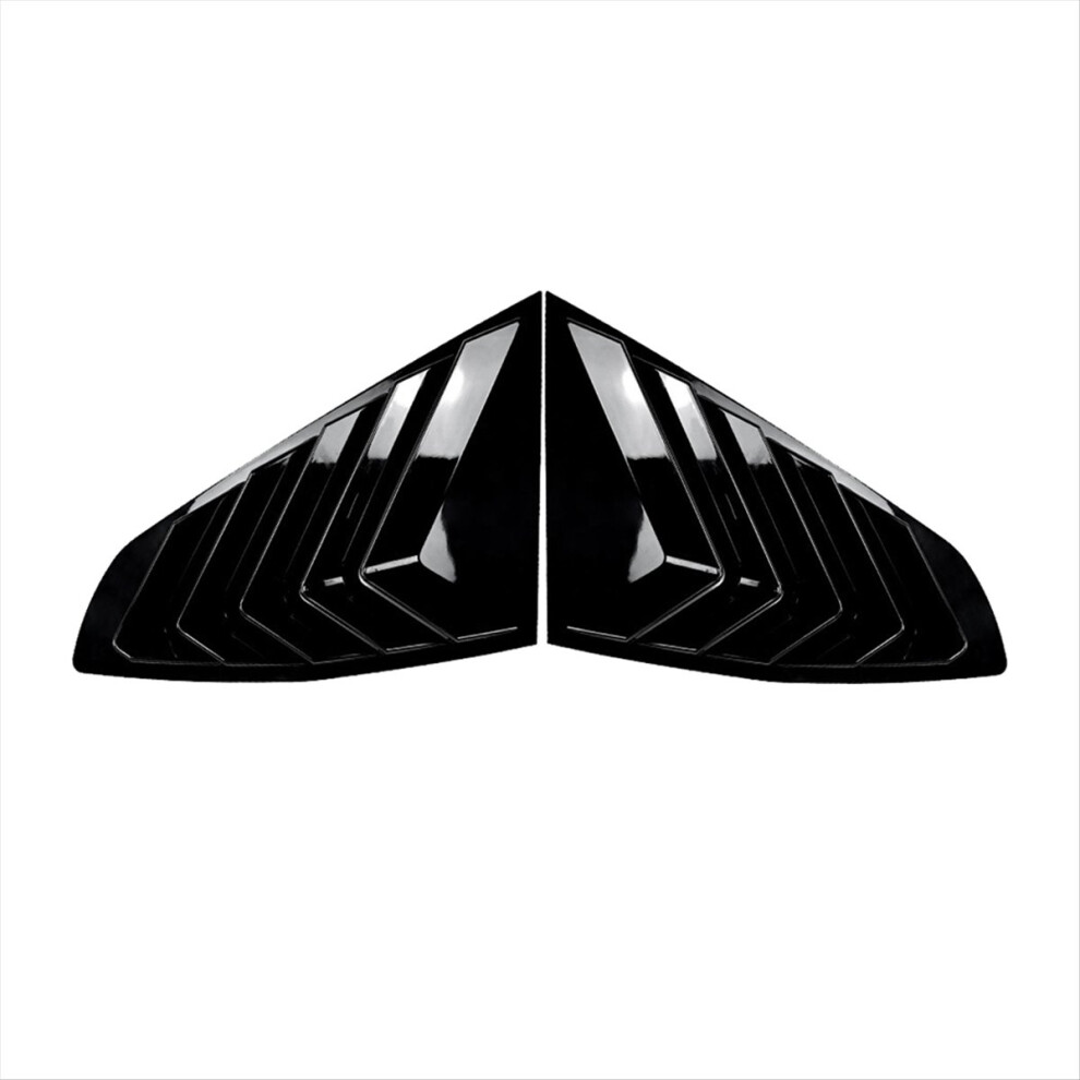 Rear Window Louvers Shutters Blinds Cover Trim For Glossy Black 4852041486864