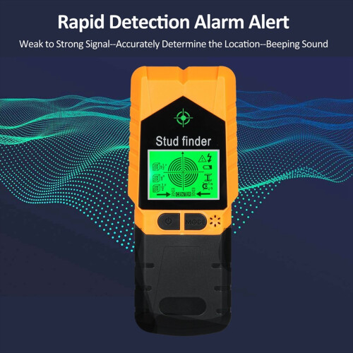 Stud Finder Wall Scanner 6 σε 1 Stud Detector, για Wood Metal Orange 1