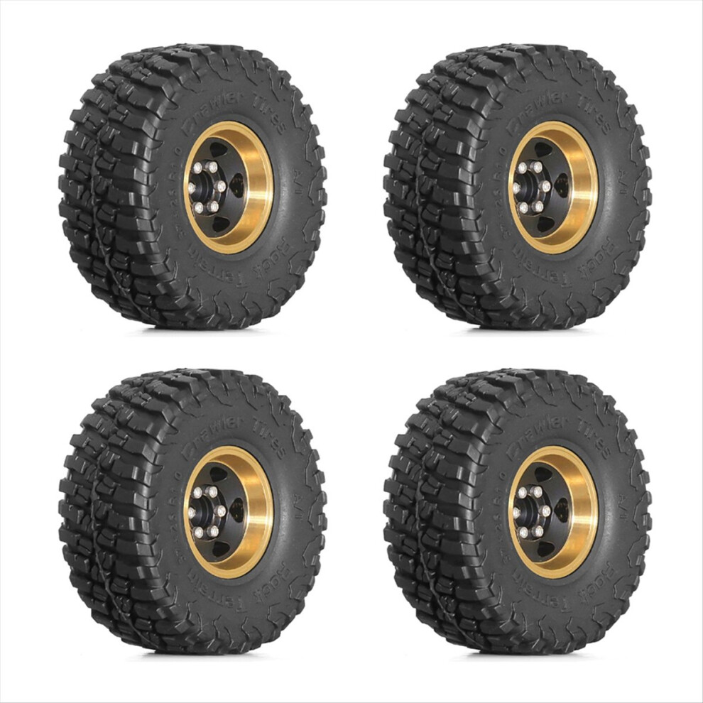 4Pcs 1.0 Brass Wheel Hub For 1/18 Trx4m Scx24 Rc Car Upgrade Parts Black 4852900848475