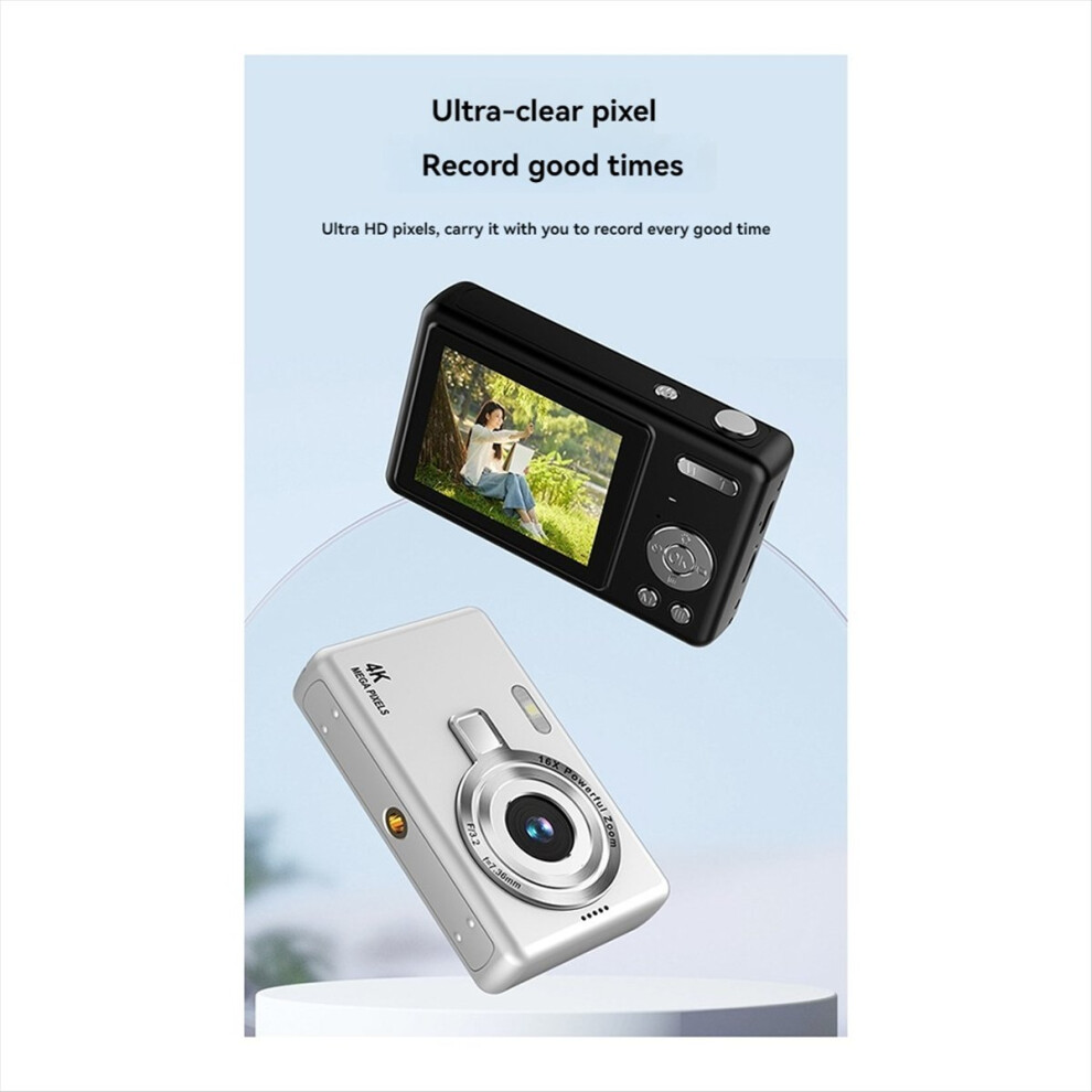 Hd 1080P 96Mp Digital Camera For Children - 16X Zoom, Black 4852041412146