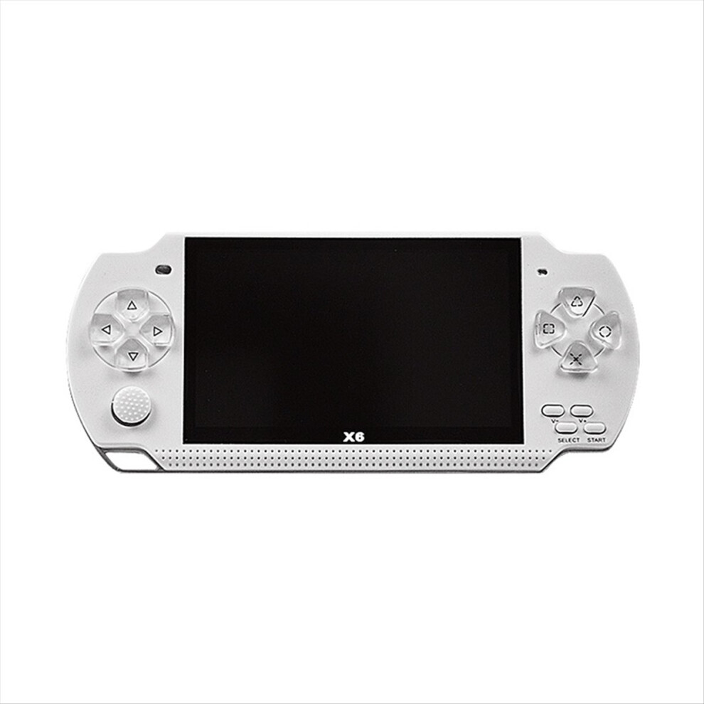 X6 Handheld Game Console 4.3 Inch Screen Mp4 Mp5 Game Player White 4852900863393