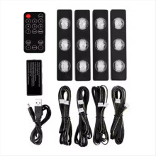 4 kpl USB RGB -auton sisätilojen LED-nauhavalot