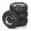 Set di 4 ruote Beadlock per auto cingolate RC da 1/18 e 1/24, colore nero 1