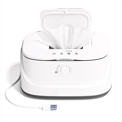 Chauffe-lingettes portable pour bébé avec interface USB, 3 vitesses réglables