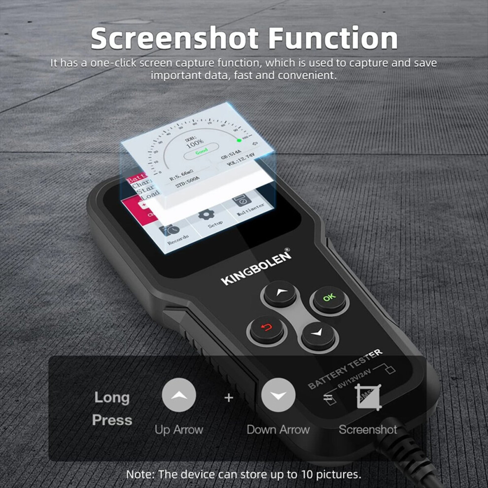 Kingbolen Bm520 6V 12V 24V Car Battery Tester Truck Battery Test Tool 4852911513140