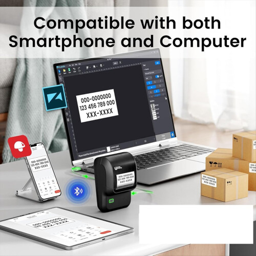 Bluetooth Label Maker,Inkless Portable Label Maker for Address,A 1