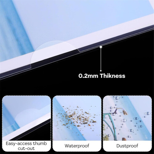 60pcs Plastic Clear File Folders for A4 / Letter Size Paper 2