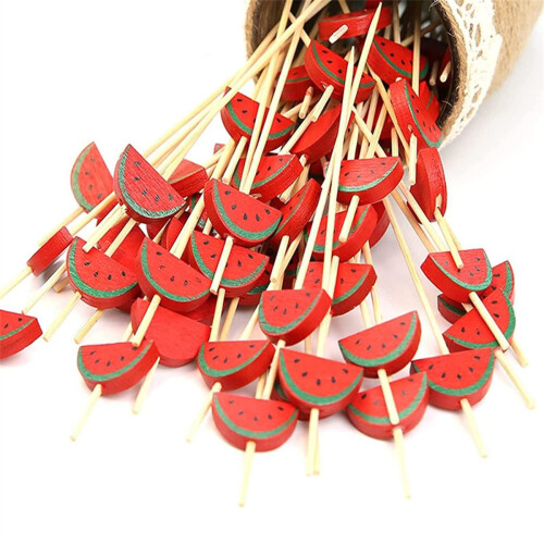 Bamboo Picks Fruit Forks Artistic Toothpicks Cocktail Picks 2
