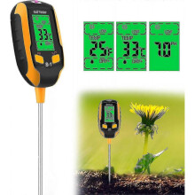 Upgraded Four In One Soil Ph Meter (s1), Soil Hygrometer with Light/ph/temperature, Digital Plant Thermometer Test, Hygrometer Lamps for Gardening, Ag