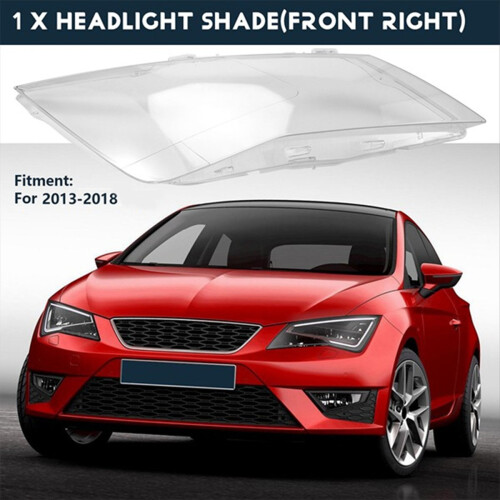 Capa de farol transparente para Seat Leon 2013-2018 dianteiro direito 2