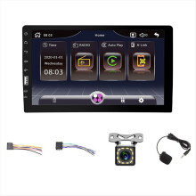 Enkel-DIN bilstereo med Carplay Android Auto, 9-tums HD-bilradio