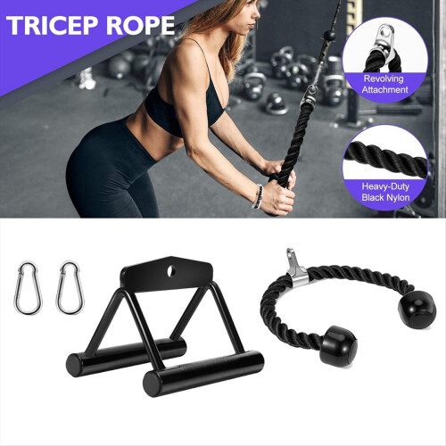 Cable Machine Attachments Set LAT Pulldown Attachments Bar 2