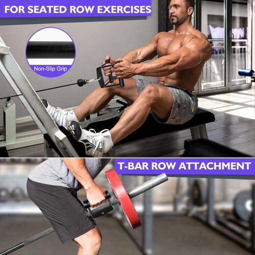 Cable Machine Attachments Set LAT Pulldown Attachments Bar 1