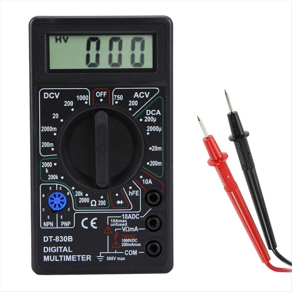 Dt830b Dc/Ac Lcd Digital Multimeter 750/1000V Voltmeter Ammeter 4852911524924